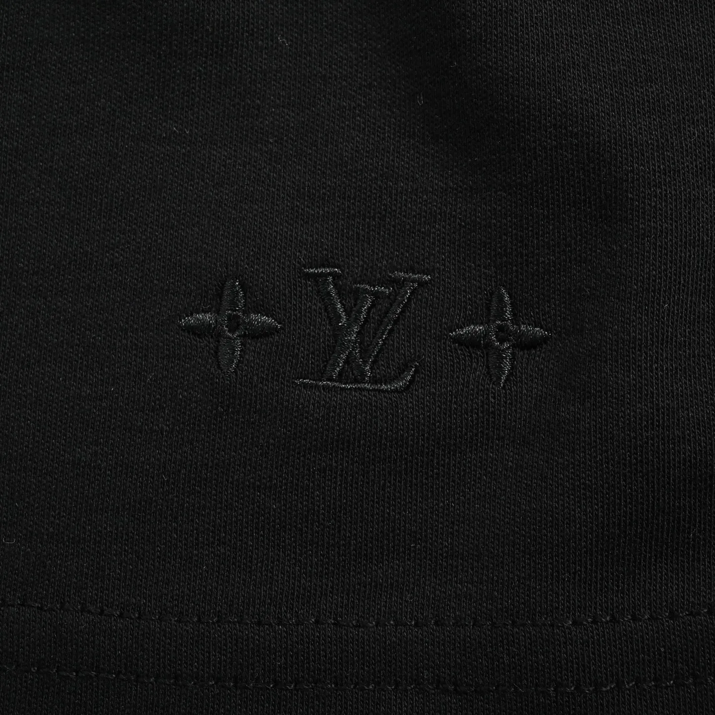Louis Vuitton/Louis Vuitton three-flower embroidery logo embroidered short sleeves